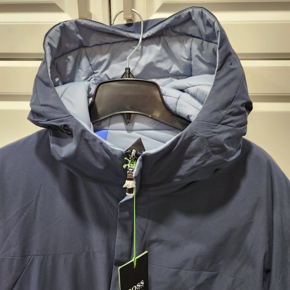 BOSS Logo-Patch Reversible Hooded Padded Jacket - Picture 9 of 15